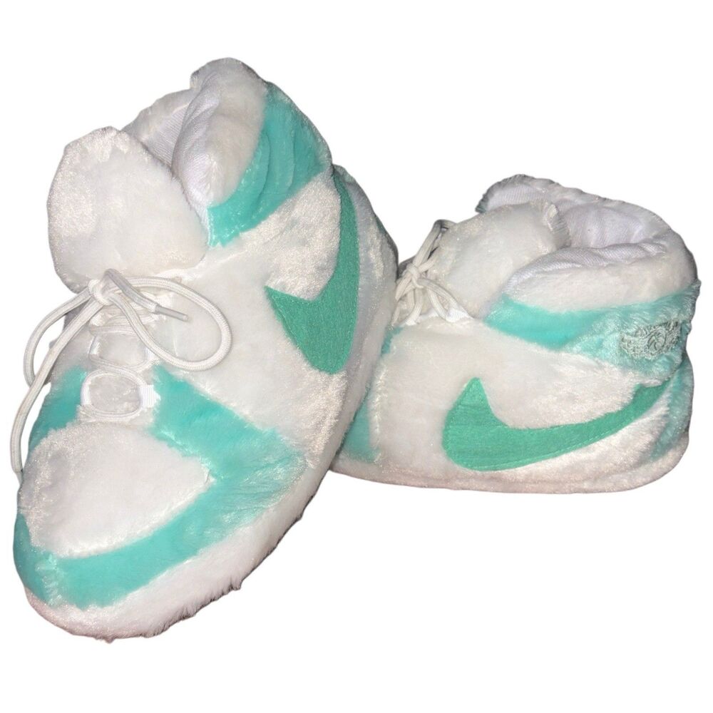 Nike Sneaker Slippers Air Jordan Tiffany  High Top Fits Adult One Size Plush